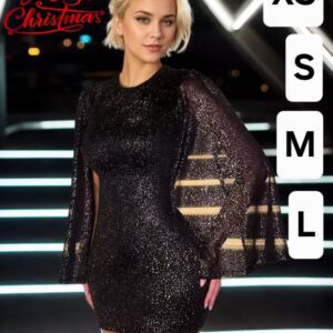 Vestido elegante de noche con brillos