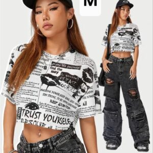 Camiseta de mujer con letreros
