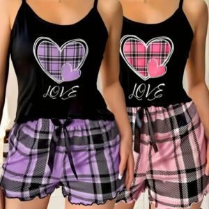 Pijama de mujer con corazón