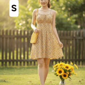 Vestido con espalda descubierta y estampado
