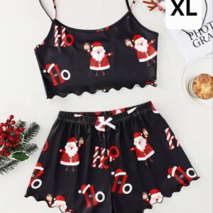 Pijama de dos piezas con estampado de navidad