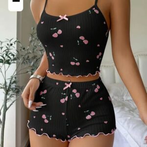 Pijama de 2 piezas cerezas