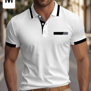 Pulóver de hombre con cuello y botones.